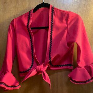 Bolero Flamenco Tie Top New Without Tags Small
